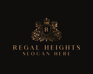 Royal Regal Crown Shield logo design