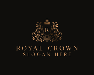 Royal Regal Crown Shield logo design