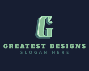 Artistic Antique Retro Letter G logo design