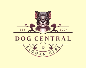 Elegant French Bulldog  logo design