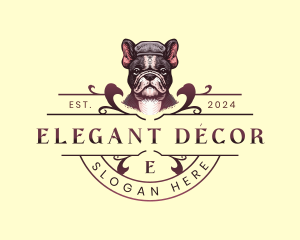 Elegant French Bulldog  logo design