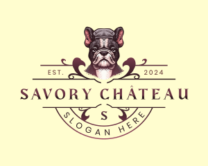 Elegant French Bulldog  logo design