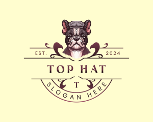 Elegant French Bulldog  logo design