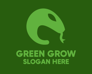 Green Snake Tongue logo design