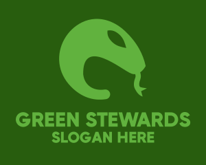 Green Snake Tongue logo design