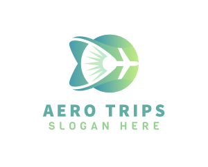 Gradient Aircraft Trip logo design