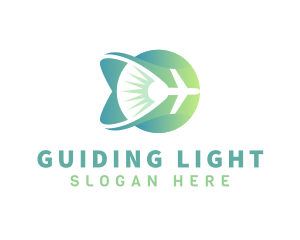 Gradient Aircraft Trip logo design