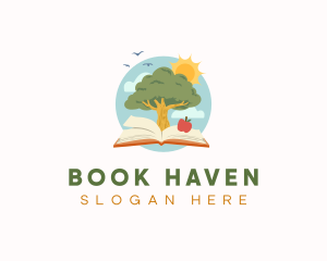 Tree Book Education logo design