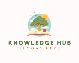 Tree Book Education logo design