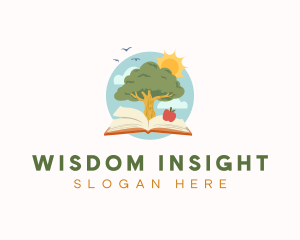 Tree Book Education logo design