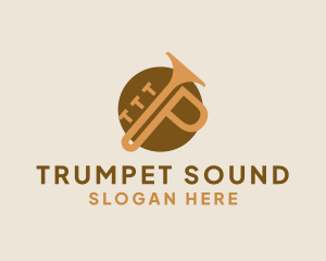 Trumpet Letter P logo