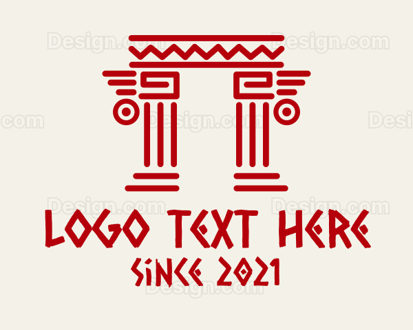 Tribal Mayan Pillar Logo