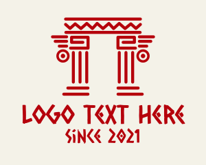 Tribal Mayan Pillar logo