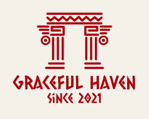 Tribal Mayan Pillar logo