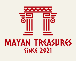 Tribal Mayan Pillar logo design