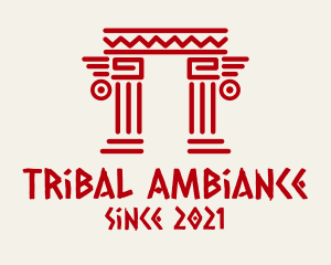 Tribal Mayan Pillar logo design