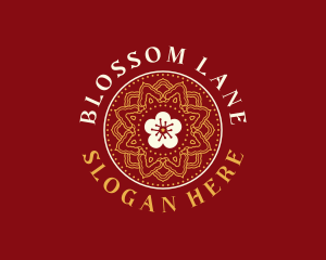 Chinese Blossom Flower logo