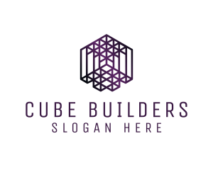 Isometric Cube Matrix logo design