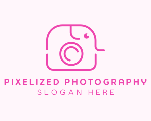 Pink Elephant Camera logo design