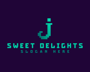 Digital Square Pixel  Logo