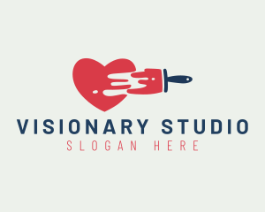 Heart Paint Brush logo