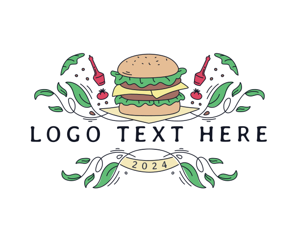 Cheeseburger logo example 3