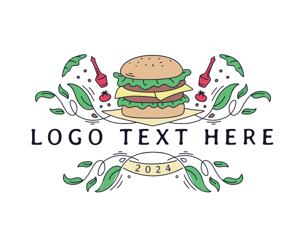 Cheeseburger logo example 1