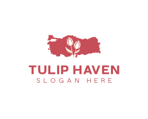 Turkey Tulip Map logo design