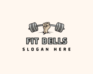 Strong Fitness Barbell logo design