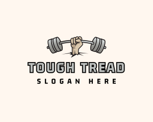 Strong Fitness Barbell logo design