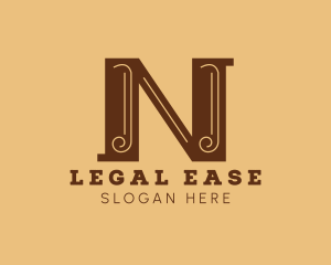 Lawyer Legal Firm Letter N Logo