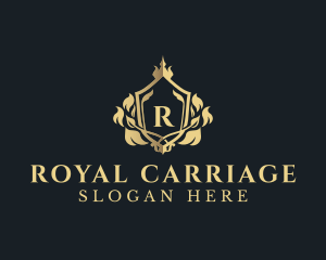 Royal Shield Leaves  logo design