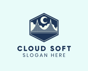 Cloud Moon Bridge logo design