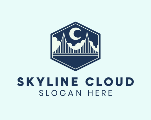 Cloud Moon Bridge logo design