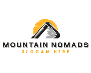 Backhoe Mountain Construction logo design