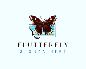 Montana Nature Butterfly logo design