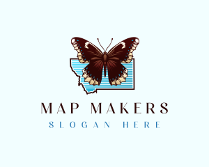 Montana Nature Butterfly logo design