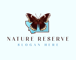 Montana Nature Butterfly logo design