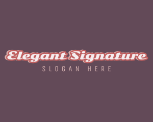 Elegant Handwritten Cursive logo design