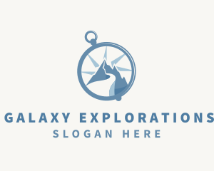 Mountain Adventure Compass logo design