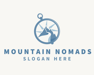 Mountain Adventure Compass logo design