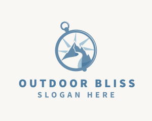 Mountain Adventure Compass logo design