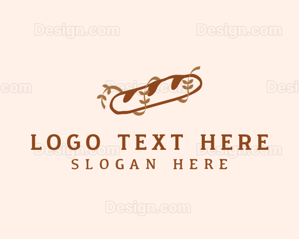 Deli Baguette Bread Logo