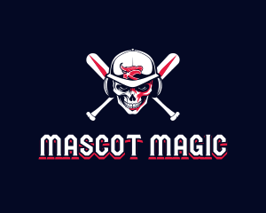 Skull Baseball Sports logo design