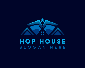 Geometric House Shelter logo design