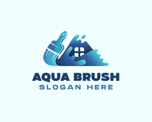 Paint Brush Roof logo design