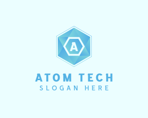 Geometric Tech Hexagon  logo design