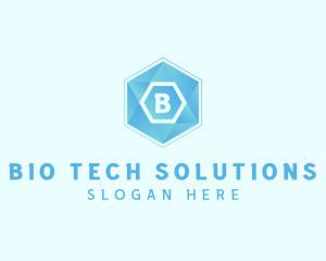 Geometric Tech Hexagon  logo design