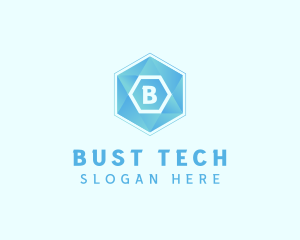 Geometric Tech Hexagon  logo design