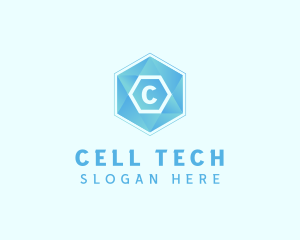 Geometric Tech Hexagon  logo design